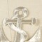 3" Nautical Anchor Iron on Patch Embroidered Applique for Jackets and DIY Decor Silver Color